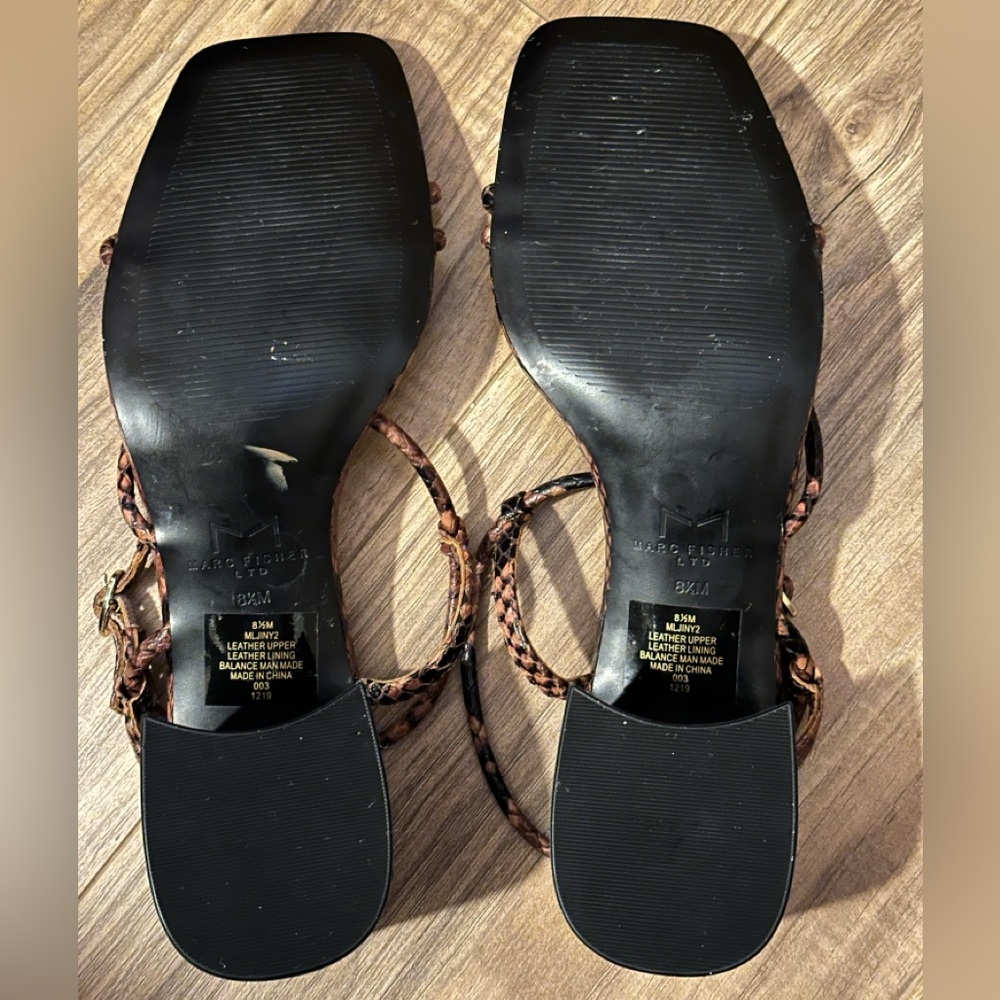 Marc Fisher Snakeskin Pattern Sandals - Picture 7 of 7